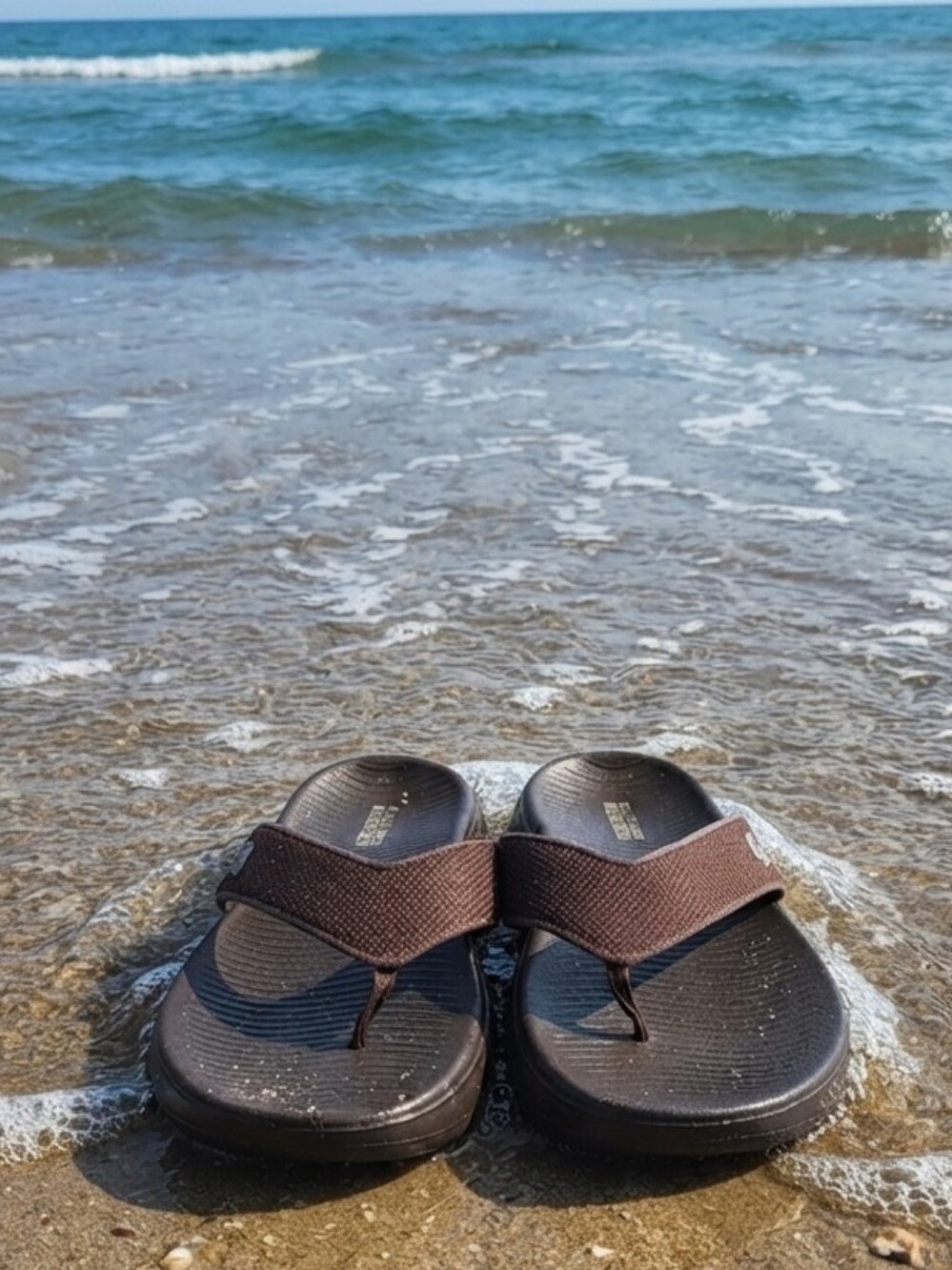 Skechers Goga Mat Chocolate Brown Thong Sandals Women's Size 10